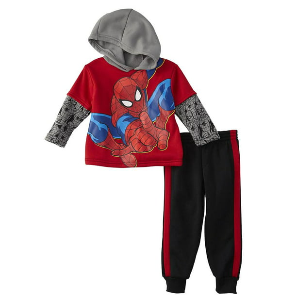 Kids Baby Boys Spiderman Costume Tracksuit Hoodies Hoody Long Pants Outfits Sets